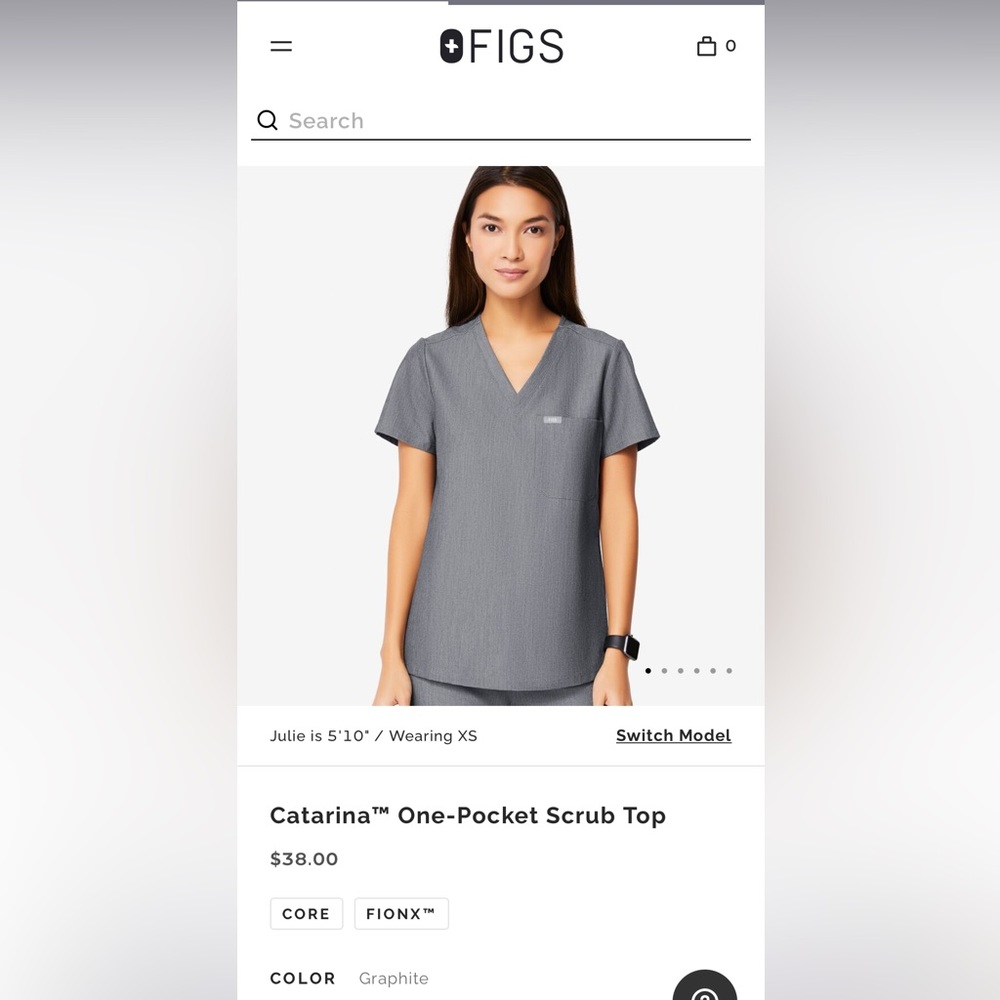 FIGS scrub top